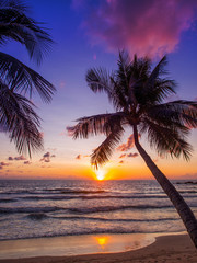 Sea sunrise in Koh Samui island