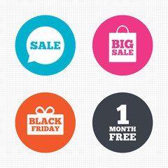 Sale speech bubble icon. Black friday symbol