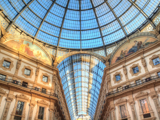 Vittorio Emanuele II Gallery in Milan, Italy.