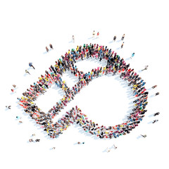 people in the shape of a whistle.