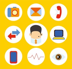 Business concept flat icon career infographic design elements vector illustration