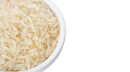 rice in a white bowl