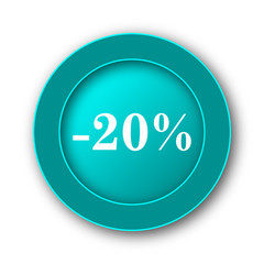 20 percent discount icon