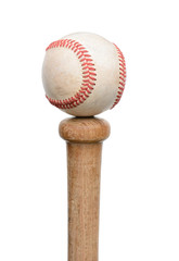 Baseball on Knob of Bat