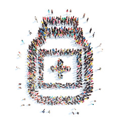 people in the shape of medical pot.