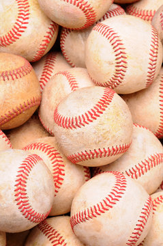 Pile of Old Baseballs