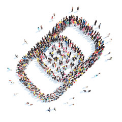 people in the shape of a medicated plaster.