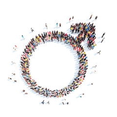 people in the shape of a male character.