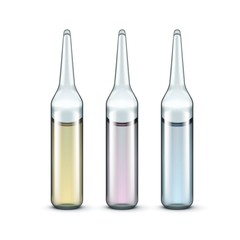Vector Glass Medical Ampoules Bottles Isolated