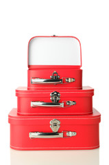 Stacked Suitcases One Open