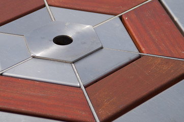 chrome and wooden table