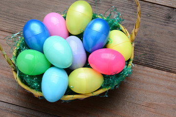 Easter Baskets and Plastic Eggs