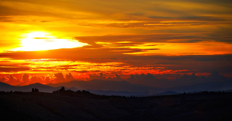 Sunset in Tuscany