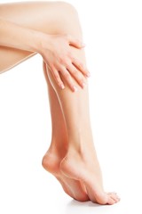 Fototapeta premium Human Leg, Waxing, Human Foot.