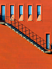 Stairs on the Red Wall