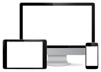 Computer Blank Screens Vector illustration.