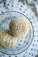 Bamboo weave ball for decoration,top view