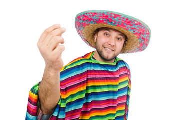 Funny mexican isolated on white