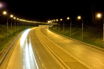 Fototapeta na wymiar night highway 