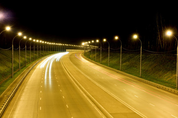 Fototapeta na wymiar night highway 