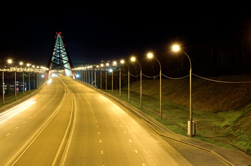 Fototapeta na wymiar night highway