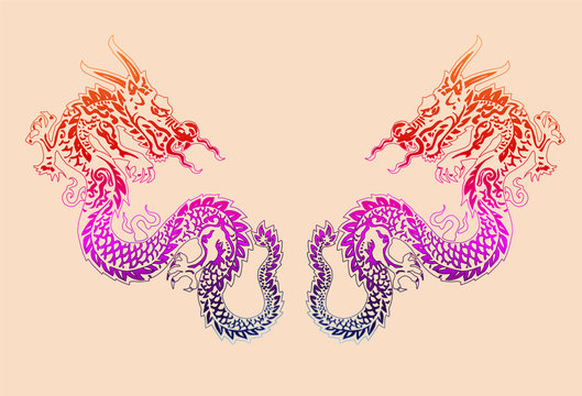 Ancient Chinese Dragon pattern