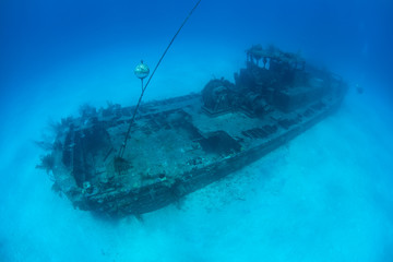 Shipwreck in Blue Water