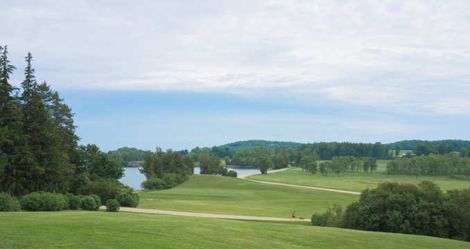 Fields And Pastures And Lake Views From Shelburne Farms, Vermont