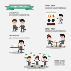 Fototapeta na wymiar Business infographic concept set
