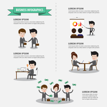 Business infographic concept set
