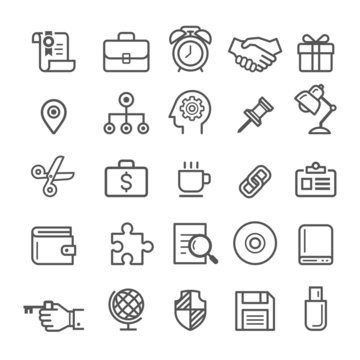 Business element icons.