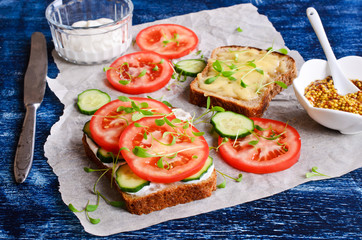Sandwich with vegetables