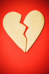 Valentines Day Broken Heart Sugar Cookie
