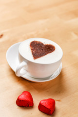 cappuccino with heart