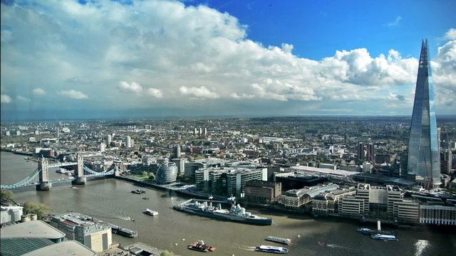 Aerial view of The Tower Bridge