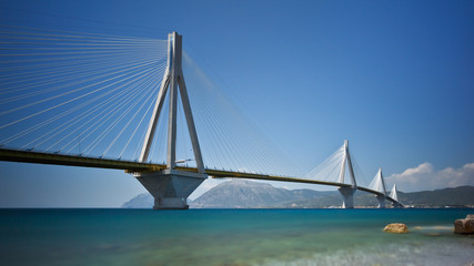 Bridge connecting Peloponnese peninsula with western mainland Greece.