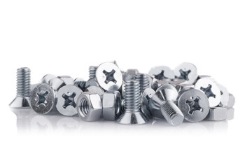 screw isolated on the white backgrounds