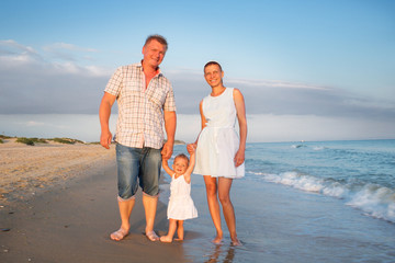 Family on the sea