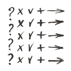 Set of handwritten characters