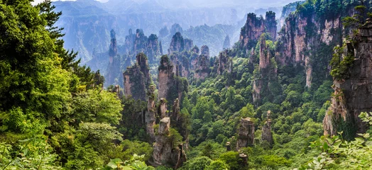Crédence de cuisine en verre imprimé Chine scene of rock mountain in Zhangjiajie National Forest Park,Hunan