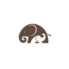Fototapeta premium decorative elephants icon
