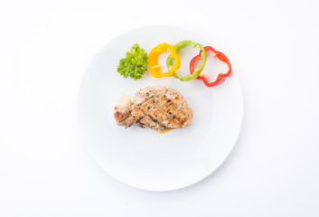 Pork steak with black pepper