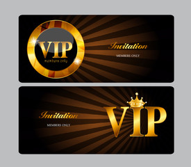 VIP Members Card Vector Illustration