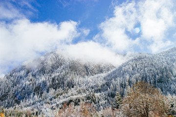 Snow season in Jiuzhaigou, China