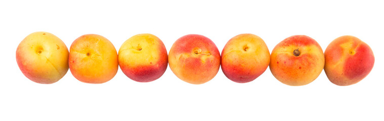 Fototapeta na wymiar Ripe apricot over white background