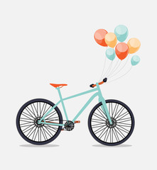 Fototapeta na wymiar Retro Bicycle Background Vector Illustrator