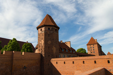 Fototapeta na wymiar Castle of the Teutonic order in Malbork,Poland