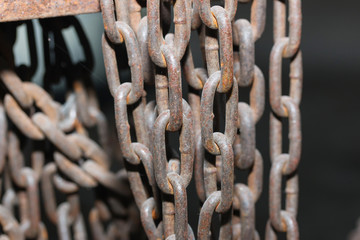 Rusty steel chain 