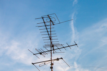 Old TV Antenna on the roof