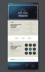 trendy one page website design template